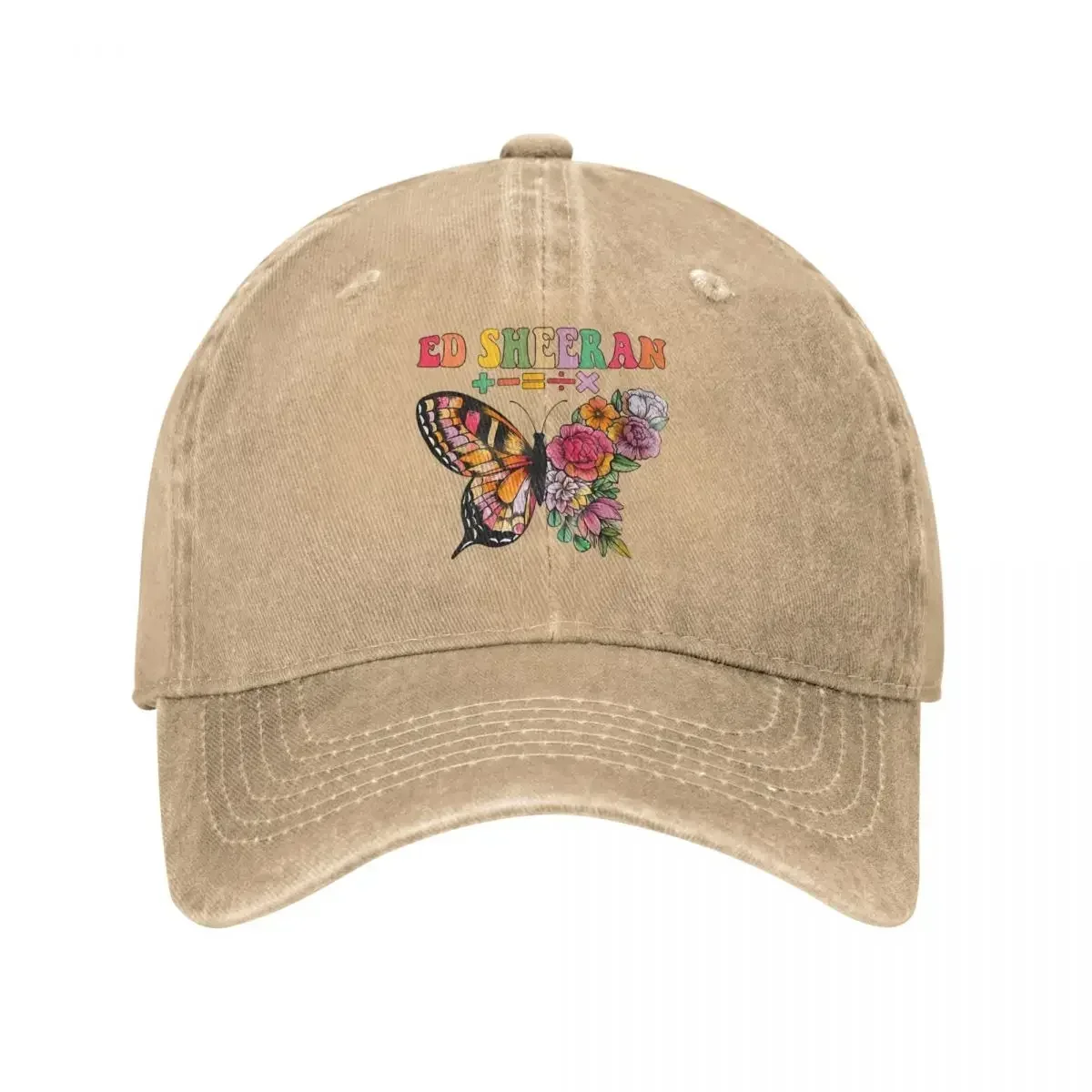 New Retro Ed Sheerans Butterfly Mathematics Tour Baseball Cap Men Women Distressed Cotton Snapback Cap Adjustable Fit Caps Hat
