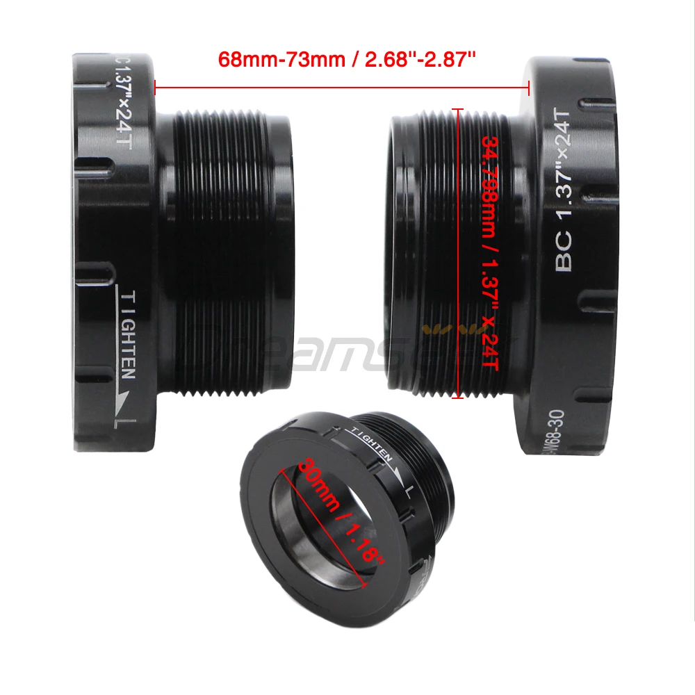 BSA30 الطريق الدراجة الجبلية أسفل قوس 30 مللي متر دراجة جبلية BB30 الخيوط تحمل للعرض 68/73 مللي متر قطر 34.8 مللي متر اكسسوارات