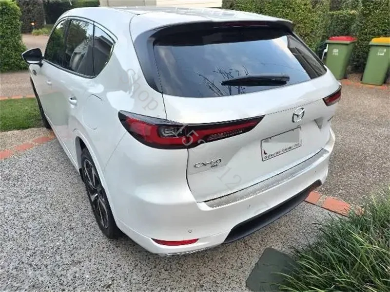 For Mazda CX-60 CX60 2022 2023 2024~2025  Rear Bumper Protector Sill Trunk Rear Guard Tread Plate Threshold Pedals Styling