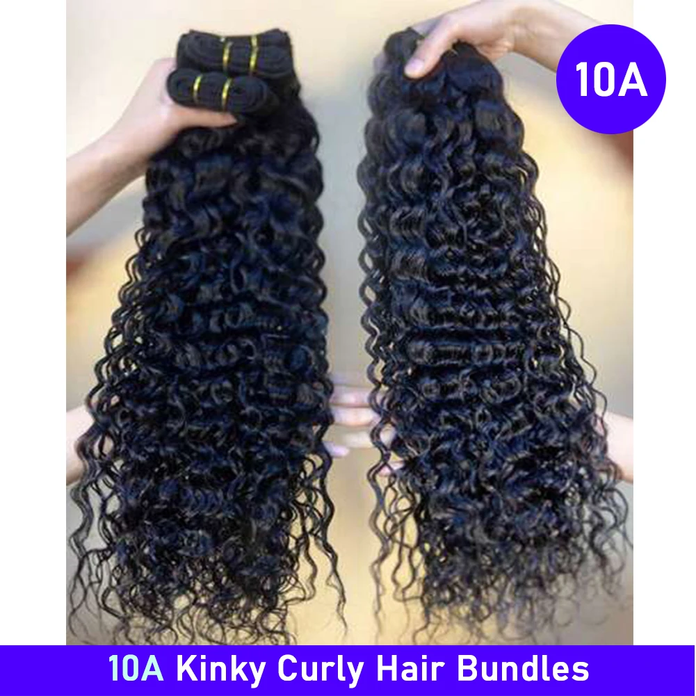 

Kinky Curly Bundles Human Hair Curly Hair Bundles Brazilian 10A Virgin Hair Extension 1/3/4 PC Pixie Curls Weave Deep Bundles