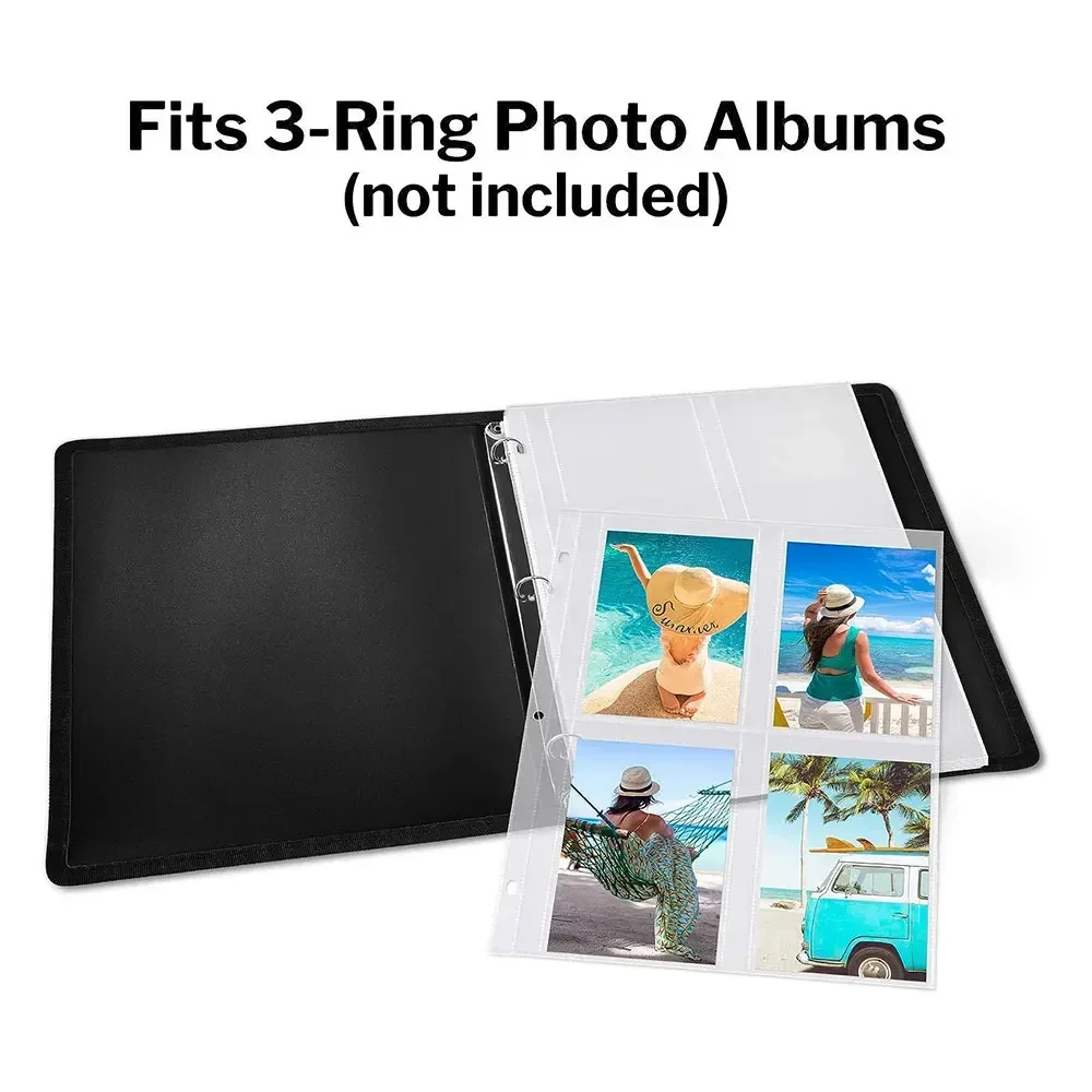 Multi-Pocket Transparent Binder Sleeves 10pcs 1/2/4 Pockets Photo Album Pages Photocard File Folder Accessories