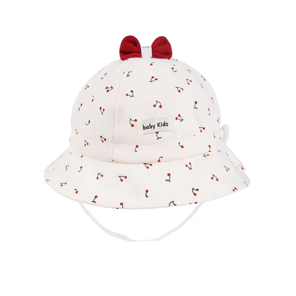 

Breathable Children Fisherman Hat Printed Cartoon Ear Kids Sunshade Bucket Cap Soft Windproof Rope Folding Baby Sun Hat Girls