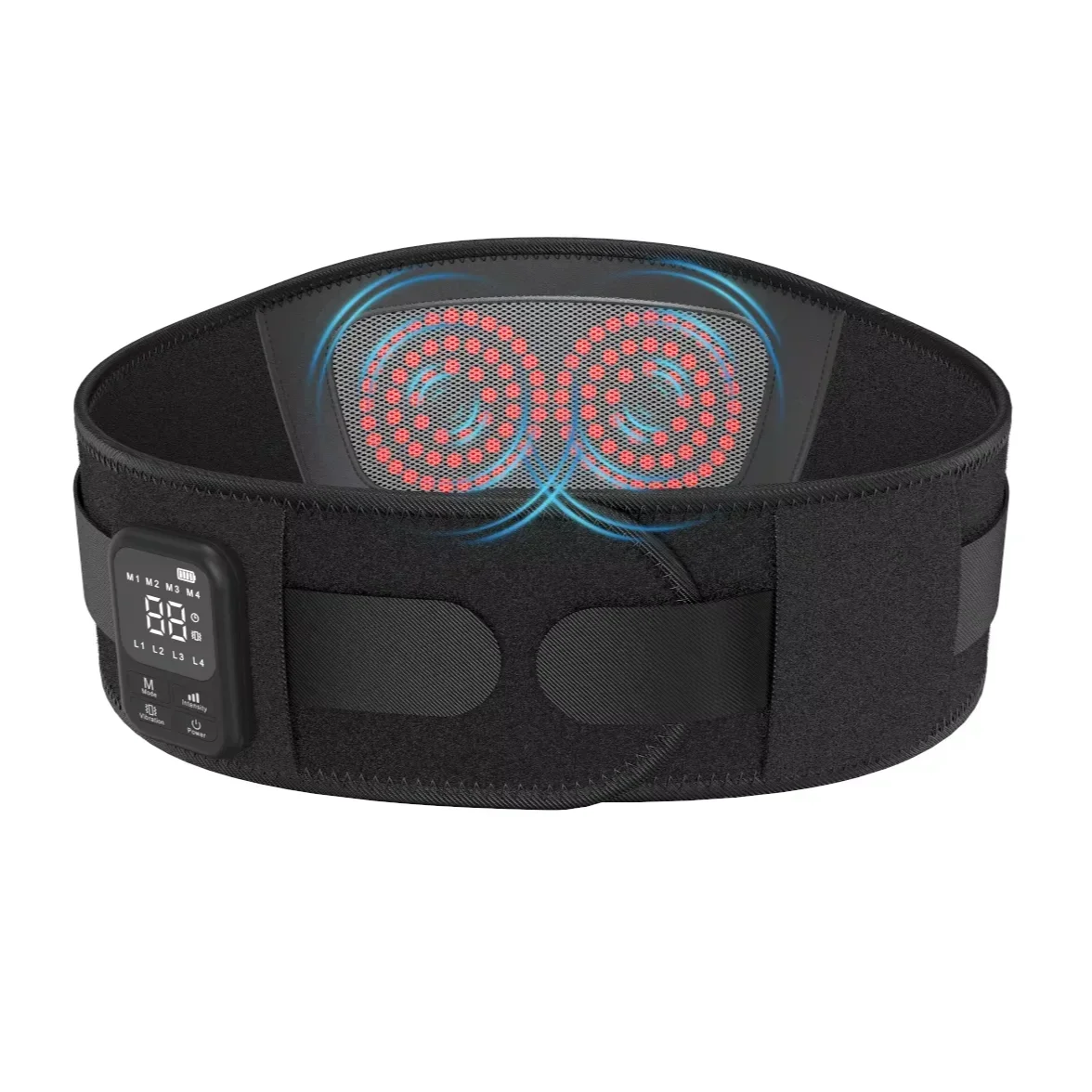 Red Light Threphy Heated Vibrating Lumbar Support Belt fast shipping