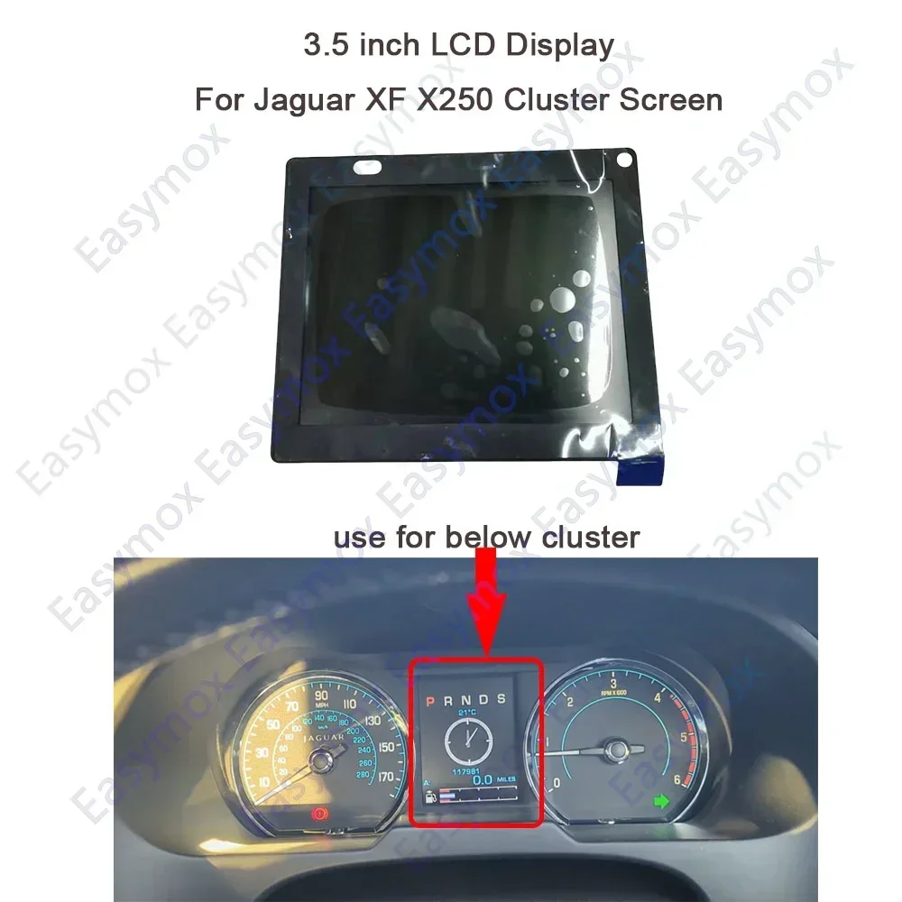 3.5inch Display Screen TJ035NC04AA for Jaguar XF X250 XF-R Dahsboard Instrument Cluster 2011 2012 2013 2014 Repair