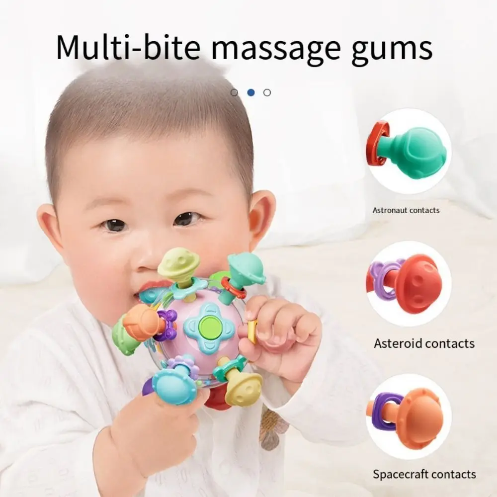 Babycadeau Food Grade Babyrammelaars Speelgoed Kleurrijk BPA-vrij Multi-zintuiglijk Babyveiligheid Gemakkelijk schoon te maken Zintuiglijk kauwspeelgoed Peuters