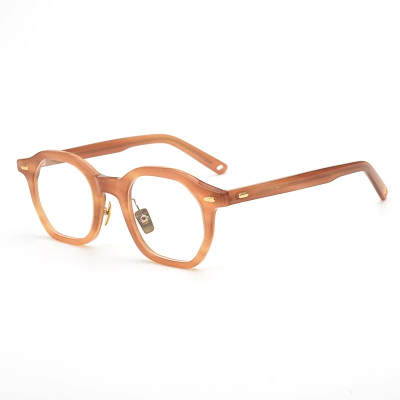 Handmade Acetate Retro Polygon Optical Glasses Frame Unisex Luxury Brand Computer Eyewear Top Quality Vintage Style Eyeglasses