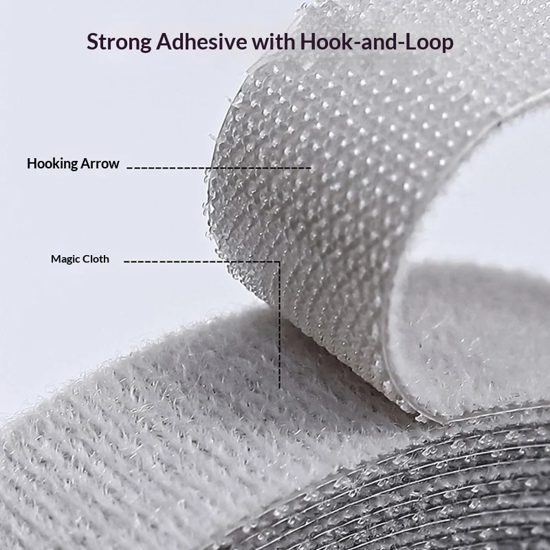 6Pcs Mixed‑Color Portable Hook and Loop Cable Ties Simple Wire Organizer Data Cord Strap for Home Socket Cable Storage