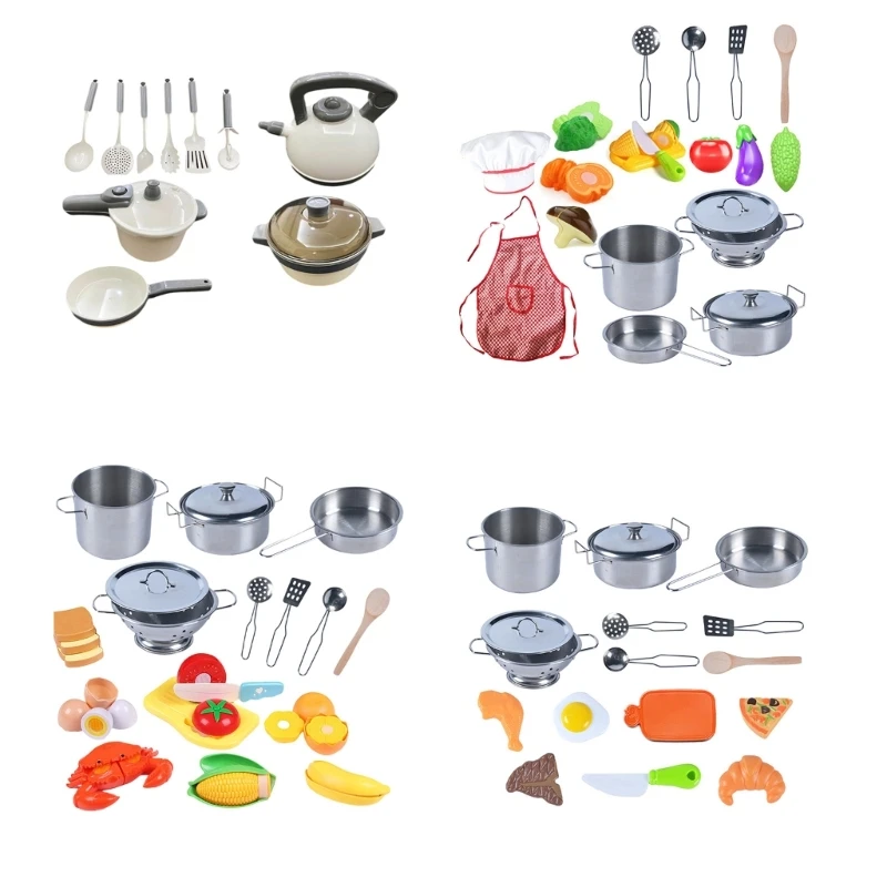 1set Simulation Children Kitchen Toy Plaything Educational for Kids Toddlers Kitchen Playset Cooking Utensils Toy