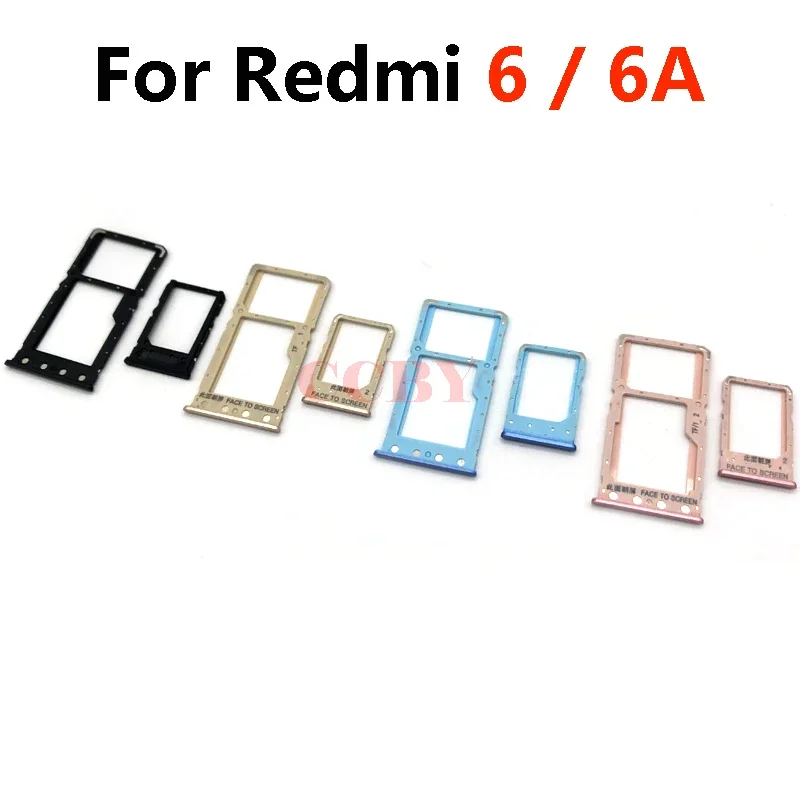 1set Sim Card Tray For Xiaomi Redmi 6 6A SIM Card Tray Slot Holder Replacement Part