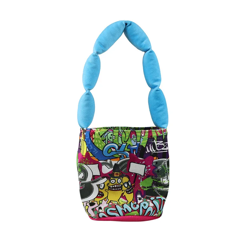 Graffiti Children's Handbag Girls' One Shoulder Bucket Bag Cartoon Backpack