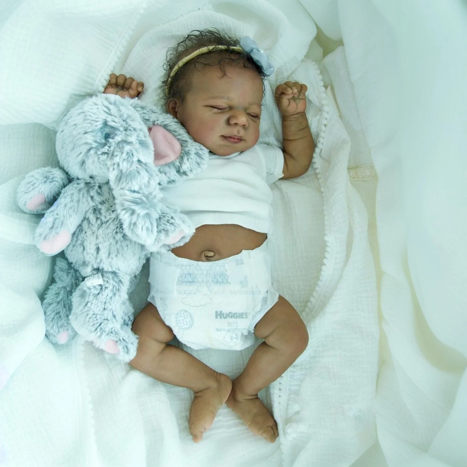 

48 см черная кожа, полностью виниловое тело Reborn Asleep, игрушка-кукла для маленьких девочек, реалистичный подарок на день рождения, игрушка для купания