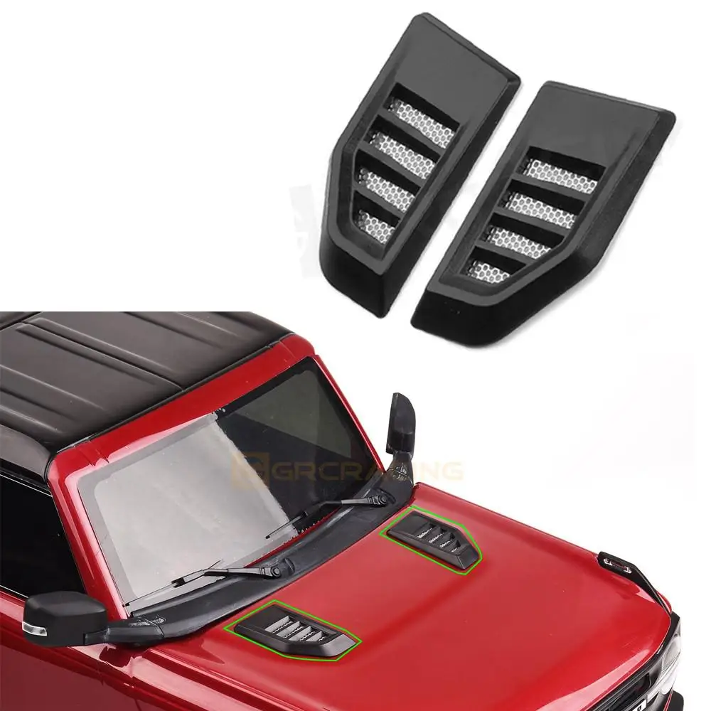 Black Nylon Material Three-dimensional Hood Air Outlet And Cooling Vent For 1/10 Traxxas  Trx-4 New Bronco Trx4