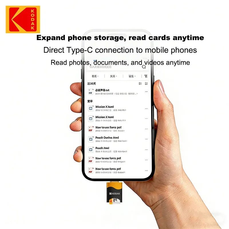 KODAK T330 Type-C Micro SD Card Reader High Speed Memory Card Adapter TF OTG for Phone Tablet PC