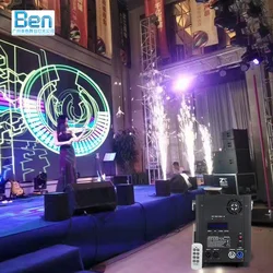 Máquina de chispa fría de 600W, dispositivo de fuegos artificiales para escenario, efecto de destellos de boda, DMX, Control remoto, máquina de destellos de llama fría para DJ