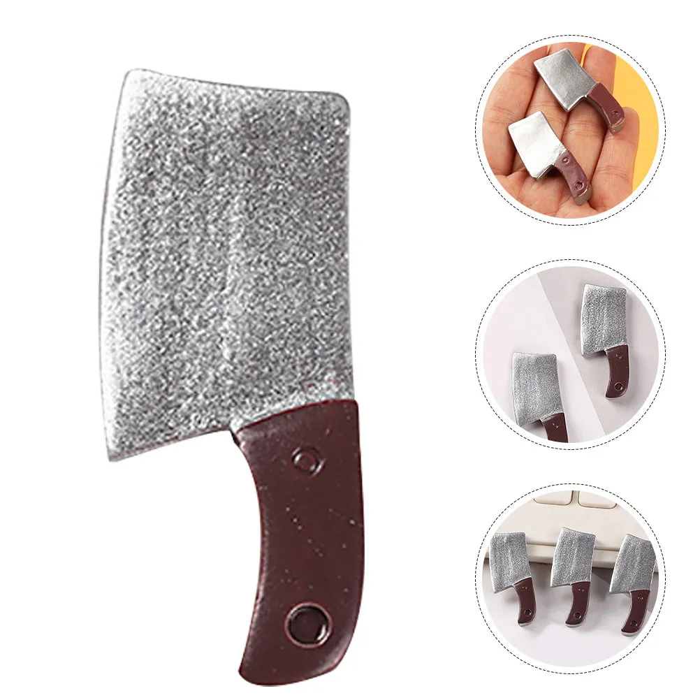 4Pcs Exquisite Resin Mini Kitchen Cutter Ornament Set Compact Realistic Simulation for Miniature House Decor Play Decoration - view 3