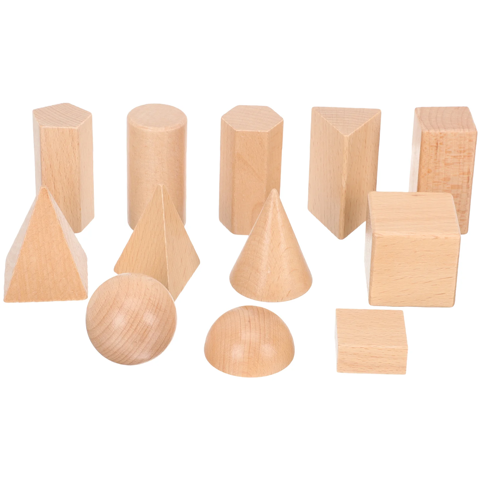 Jeux de formes géométriques solides, modèle géométrique, jouets pour enfants, manipulateurs mathématiques, blocs à motifs en bois, Grain