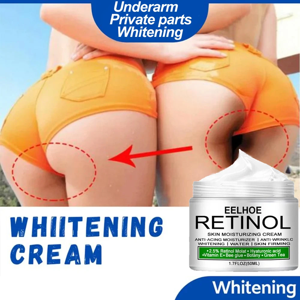 Fast Body Whitening Cream Underarm Private Parts Bleaching Intimate Butt Inner Remove Melanin Brightening Moisturizing Skin Sare