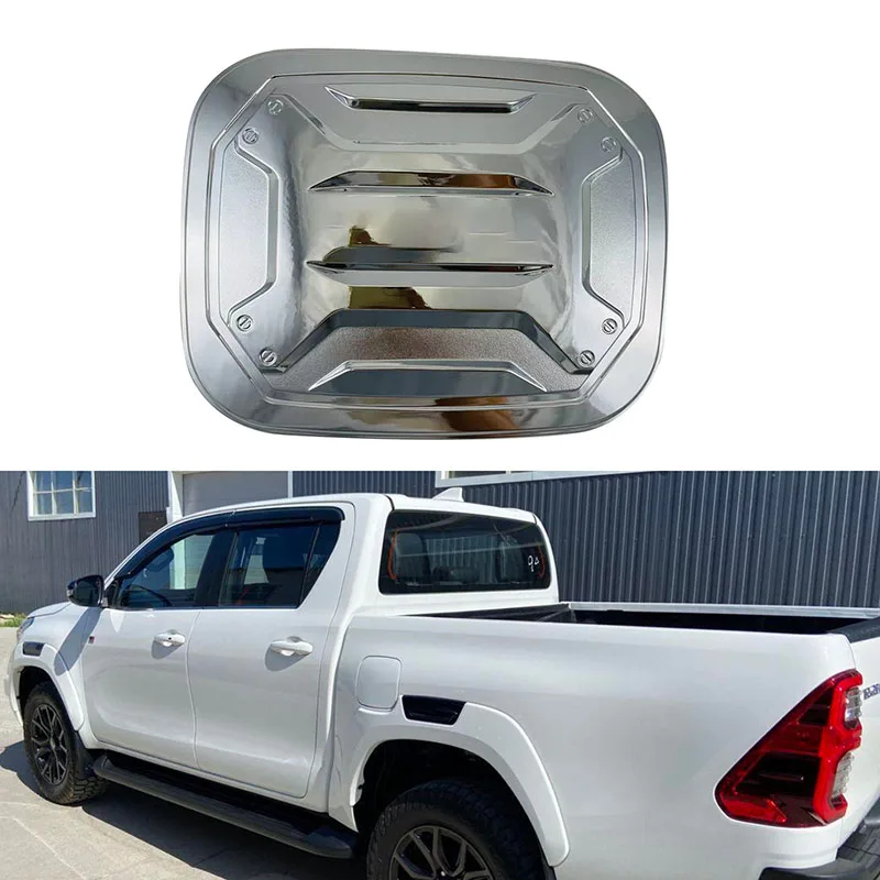 

Для TOYOTA Hilux Revo 2020 2021 2022 2023, хромированный автомобильный Стайлинг, крышка топливного бака, крышка газового ящика