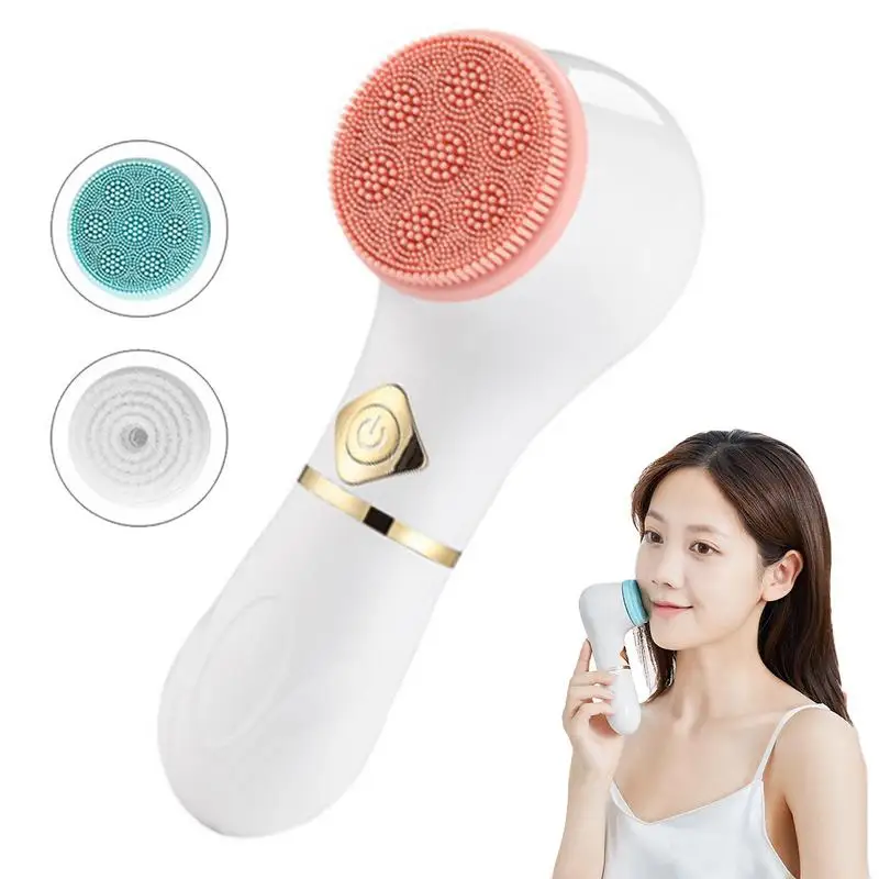 Waterproof Facial Cleansing Brush For Men & Women Rechargeable Rotating Exfoliating Electric Face Scrubber Cleanser Brush