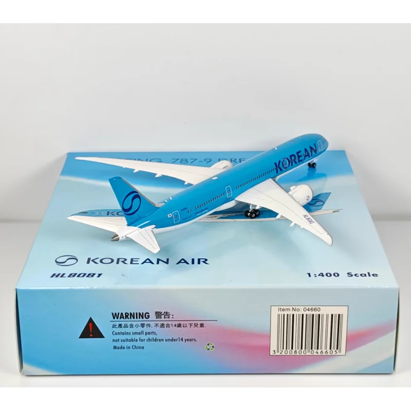 فينيكس 1/400 مقياس الهواء الكوري B787-9 HL8081 نموذج طائرة مصنوع من خليط معدني قابل للجمع عنصر ديكور #4