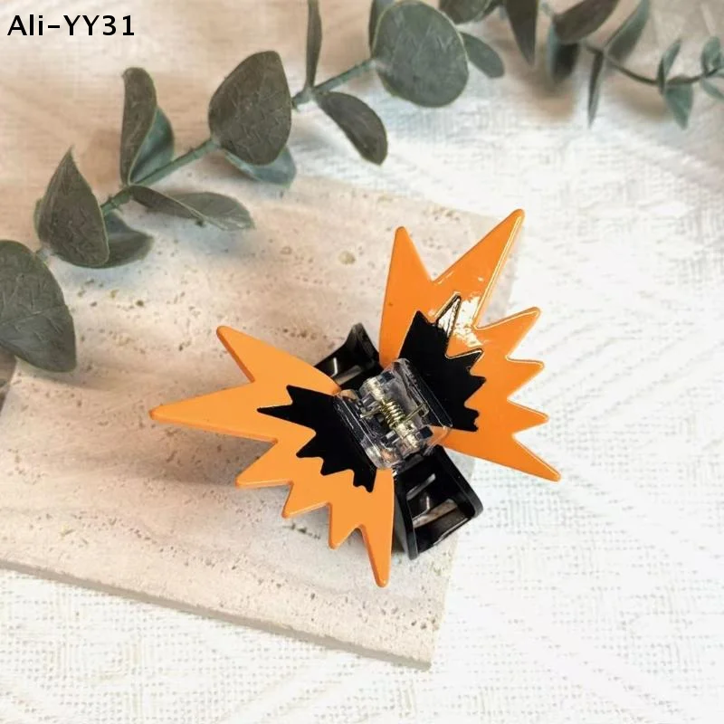 【S63】Koreanische Acryl-Haarspange mit Schmetterlingsmotiv für Mädchen, elegante Haarklammer in Kontrastfarben, Haarschmuck für Damen