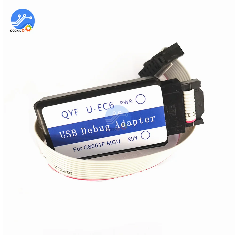 C8051F emulatore Downloader Programmer JTAG/C2 U-EC6/U-EC5/EC3 adattatore di Debug USB 3.3V-5V C8051F00 C8051F3 con cavo