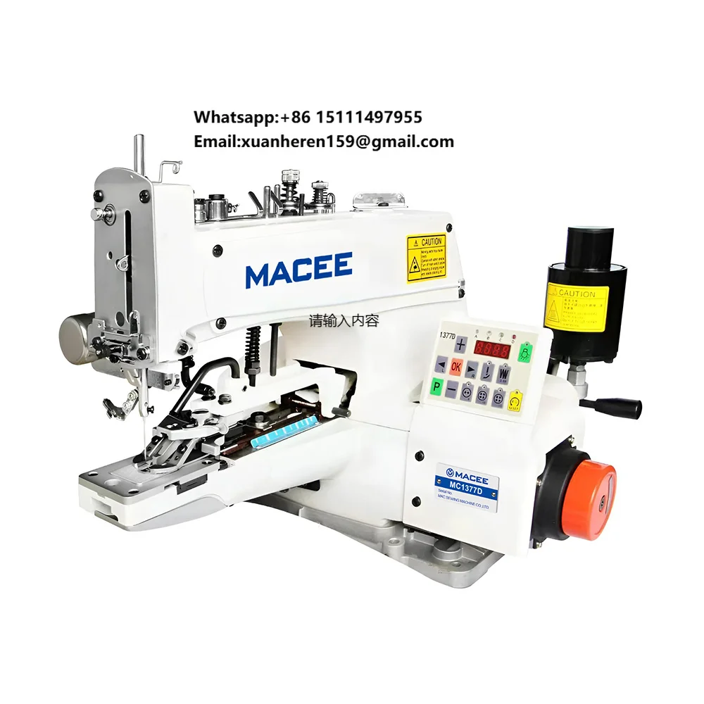 MC 1377D Single-thread Chain Stitch Industrial Direct Drive Button Attaching Sewing Machine