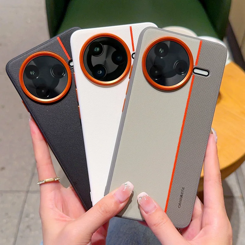 

Красочный защитный чехол из искусственной кожи с красным кольцом для объектива для Poco F7 Ultra POCO F7 Pro, защитный чехол для камеры