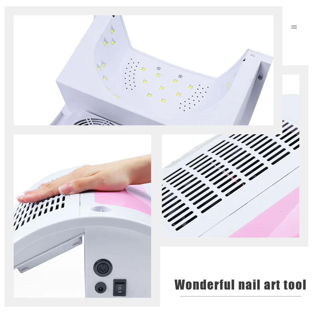 

5in1 Nail Grinding Machine Dust Collector LED Light Portable Mini Manicure Tool Salon Use Nail Polishing Supplies Wax