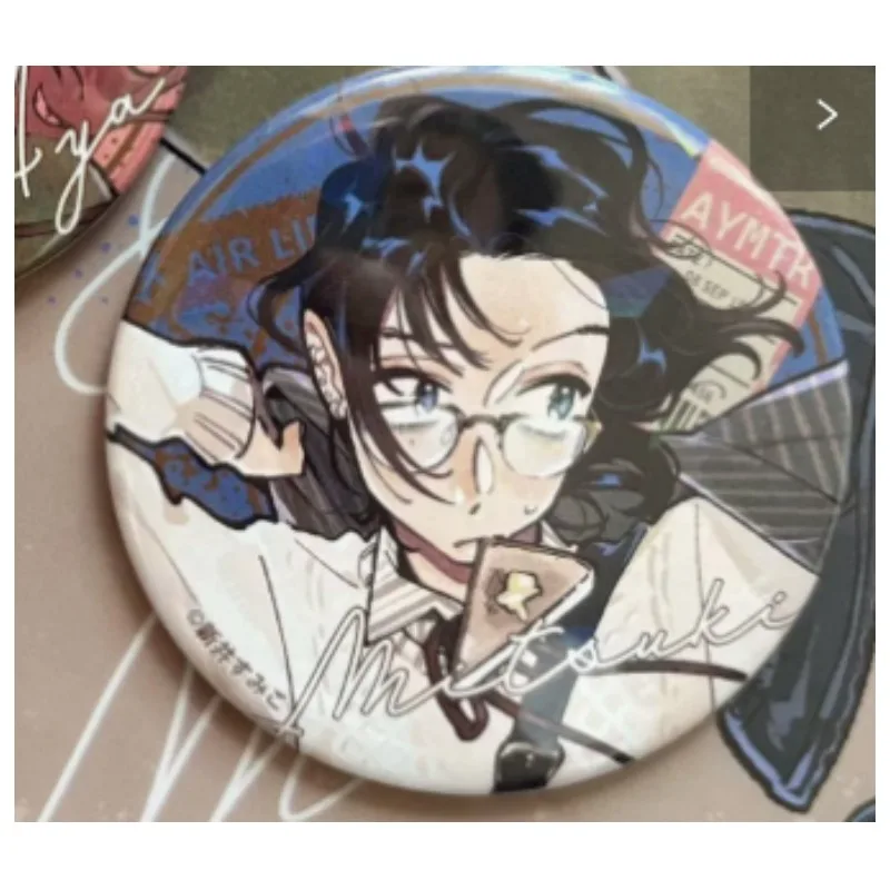 The Guy She Was Interested in Wasn't A Guy At All Anime Costumes Badges Pins Mitsuki Koga Women Brooch Cosplay Brooches for Bag