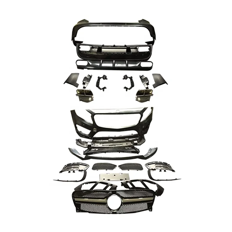 

Высококачественные автомобильные бамперы, комплект кузова, передний и задний бампер для обновления GLA, комплекты кузова в стиле GLA45