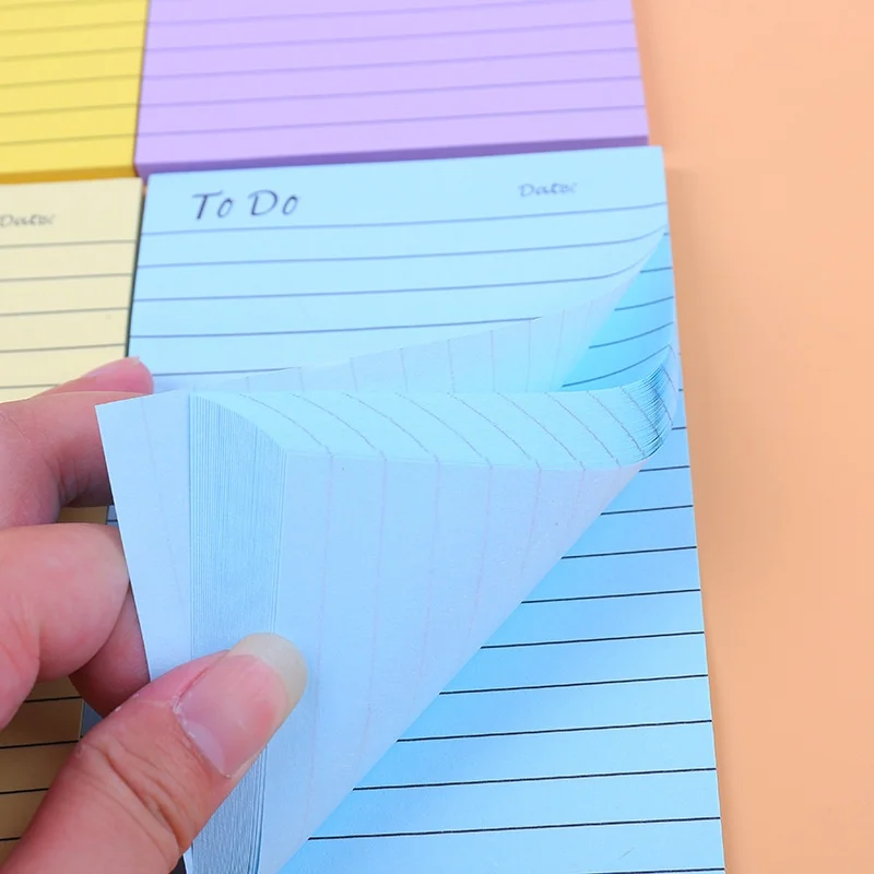 6pcs Morandi Color Notepad Schedule To Do List Sticky Notes Office Stickers Student Self-Adhesive Stickers Small Notebooks