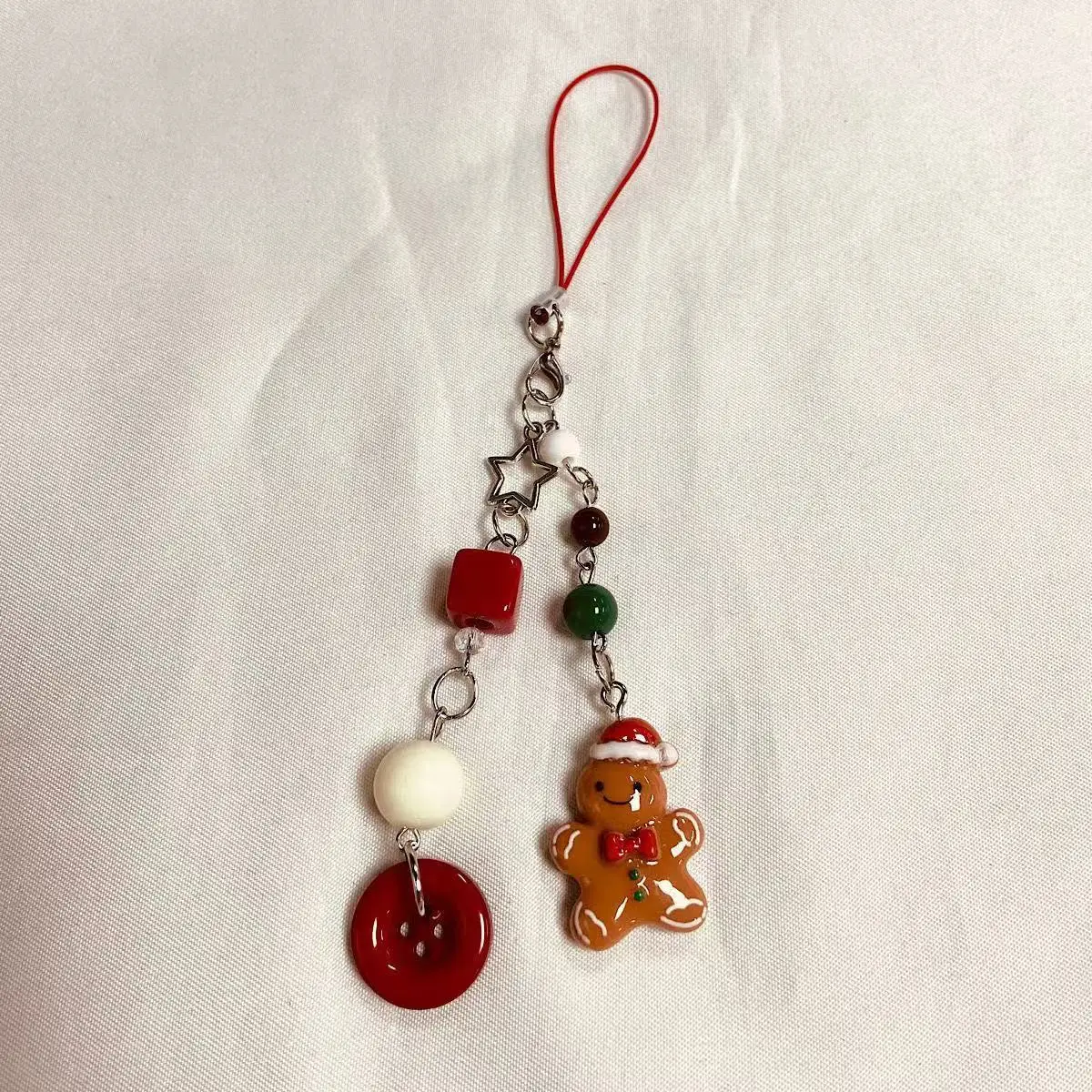 Cute Christmas Phone Chain Pendant Wrist Strap Anti-lost Lanyard Festival For iPhone Decorative Strap Bracelet Phone Accessories