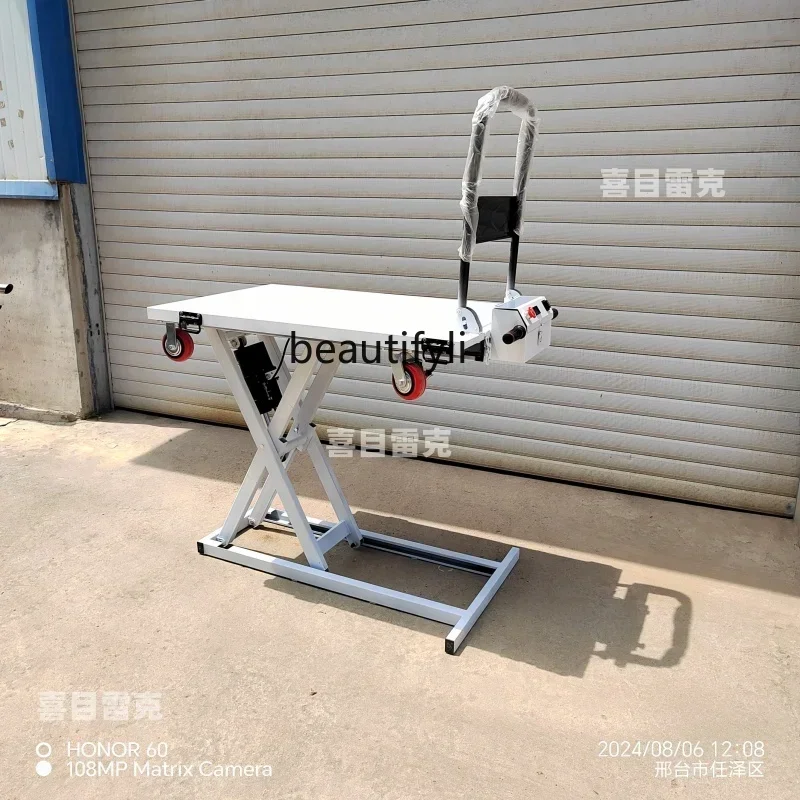Export stainless steel, small trolley, hydraulic forklift electric handling, flatbed lift