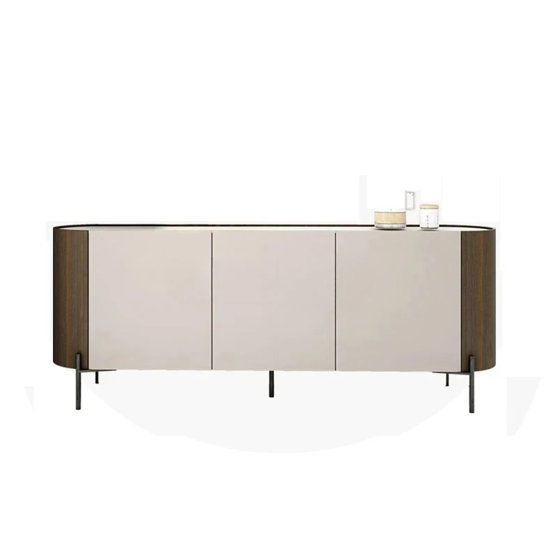 

Light luxury rock plate dining side cabinet, modern simple wall side locker, restaurant tea cabinet