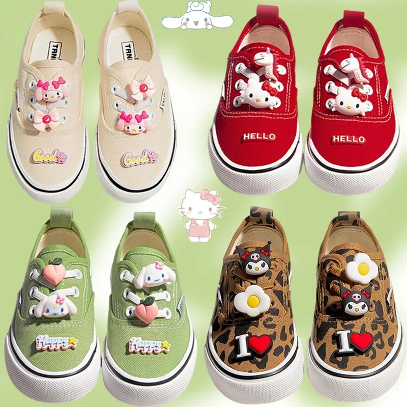 

Kawaii Sanrio My Melody Sneakers Kuromi Hello Kitty Cinnamoroll Students Low-top Cartoon Outdoor Casual Flat Canvas Shoes Gifts