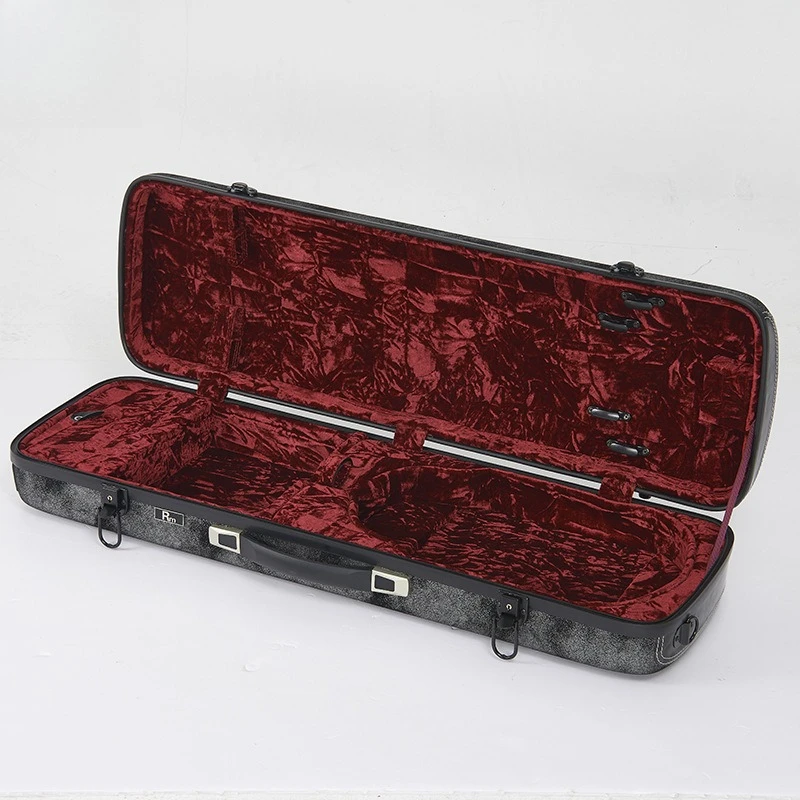 Violin Case Square Fiberglass, High-End Portable Hard Shell, Lightweight Shockproof, Stylish Trendy Protective Box