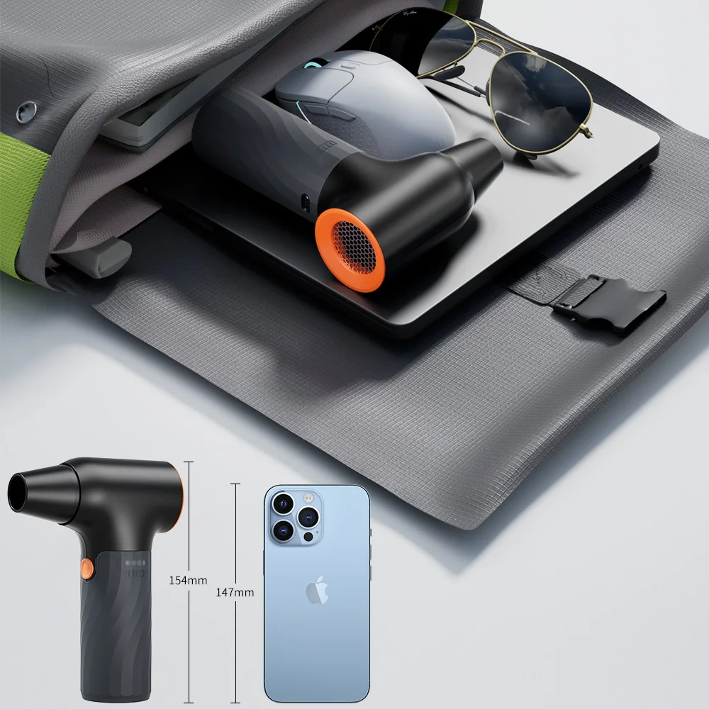 YIJU يده 130000 دورة في الدقيقة مروحة نفاثة Turbofan عالية الطاقة مروحة نفاثة فرش السيارات متغير السرعة منفاخ الغبار تنظيف أداة منفضة الهواء #6