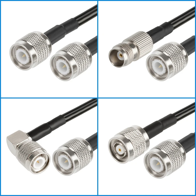 Imagem -04 - Cabo Coaxial Tnc Macho para Macho n Conector Fêmea Pigtail Linha de Cabo Coaxial 0.2m30m Rg58