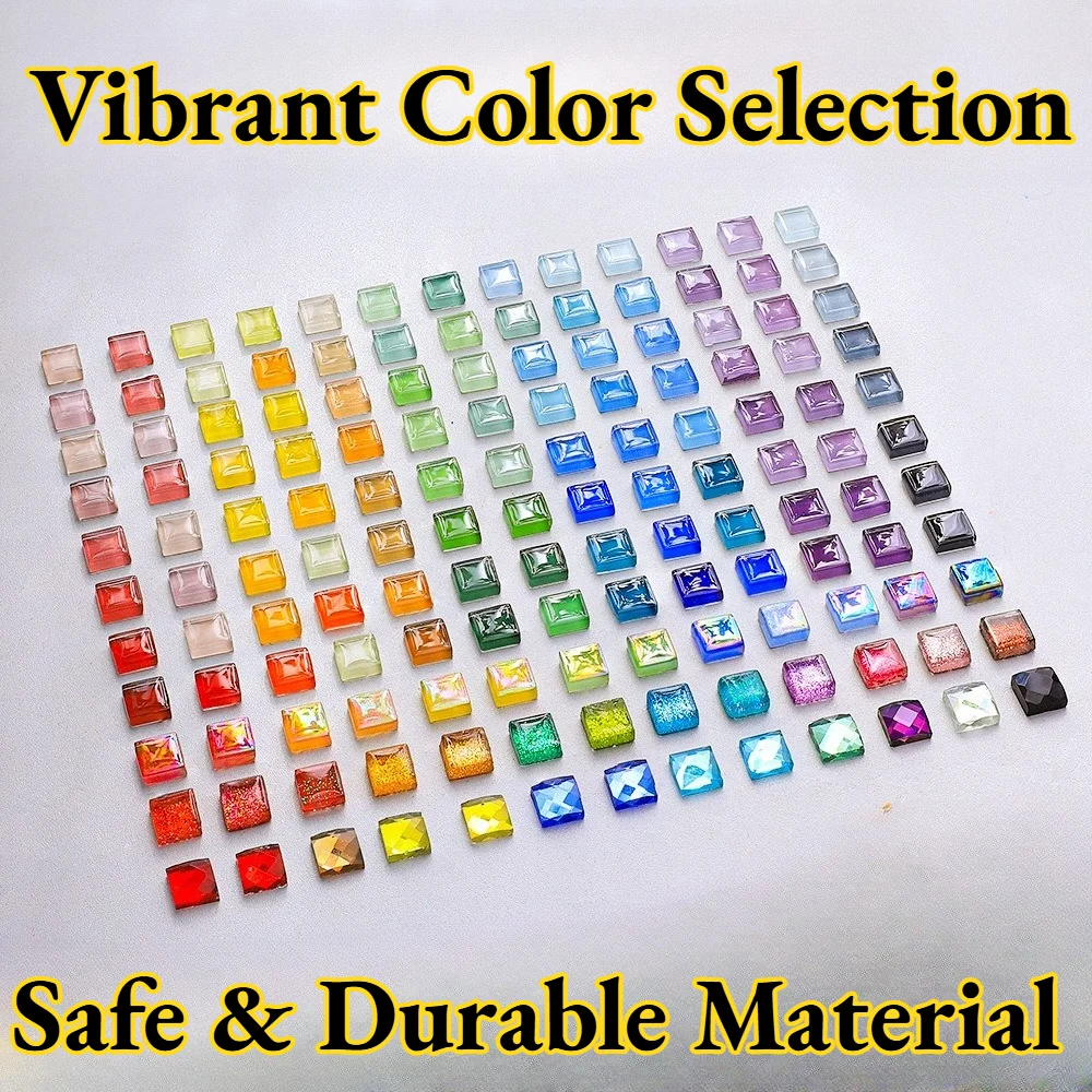 

Mosaic Making Kit Colored Crystal Glass Handmade DIY Material Parent-Child Handmade Patch Tile Bulk Granules Home Decor Frames