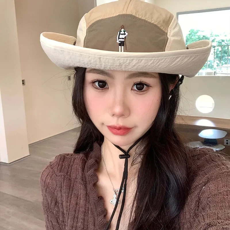 Amber Quick-drying Bucket Hat Japanese Panama Fisherman Hats For Men Women Summer Outdoor Sun Hanging Vacation Visor Basin Cap