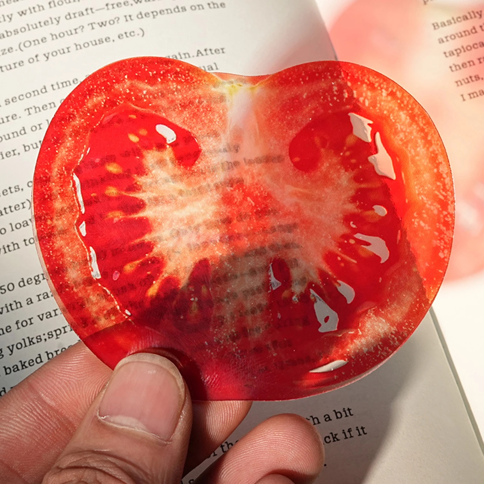 Fruit Acrylic Bookmarks Translucent Refractive Color Pagemarker Aesthetic Aesthetic Accessories Gift for Reading Lovers