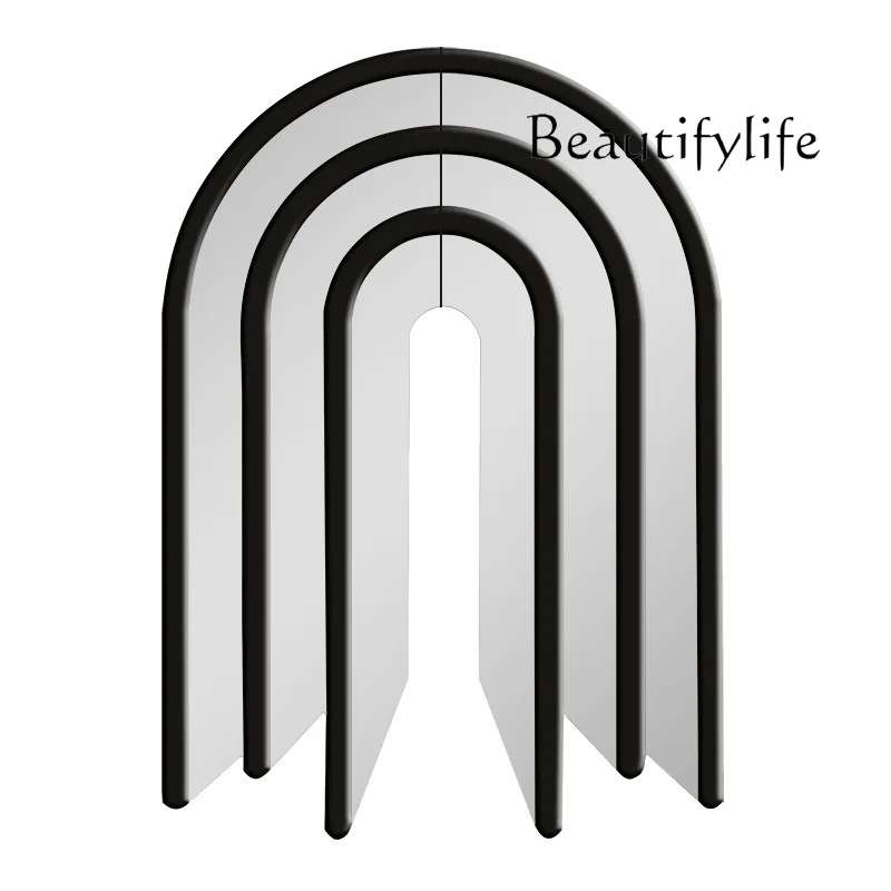 

French decorative mirror living room decorative mirror irregular black fireplace entry wall hanging dining side mirror