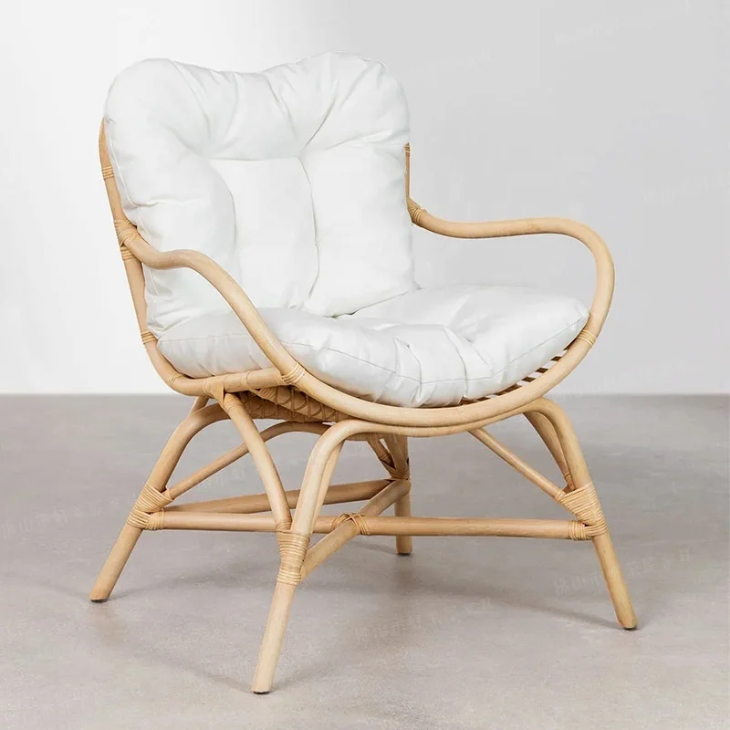 #Modern Design Garden Rattan Armchair Luxury Living Room Rattan Chair Natural Rattan Leisure Chair