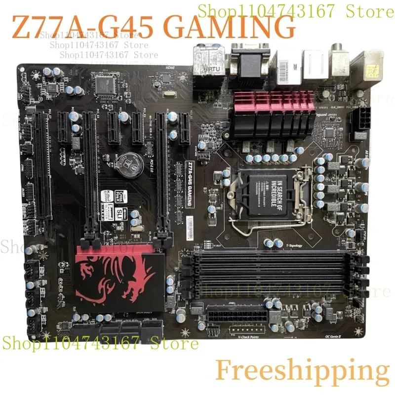 Para la placa base de juegos MSI Z77A-G45 Z77 LGA1155 DDR3 100% probado completamente en funcionamiento