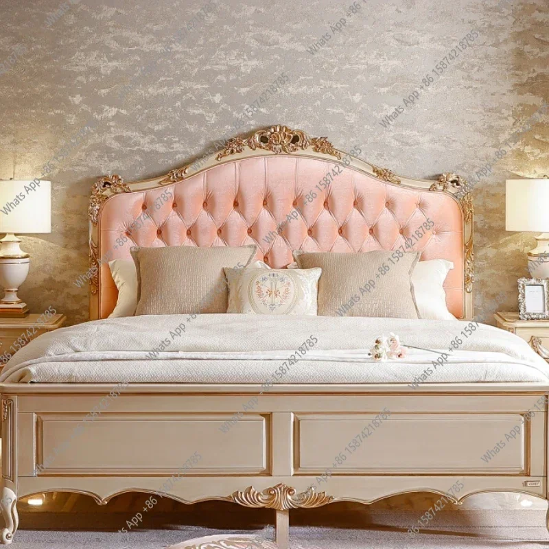 

XS French Princess Bed Bedroom Wedding Fashion Sleeping Modern Bed Light Luxury Unique Designer Letto Matrimoniale Home Furnitur