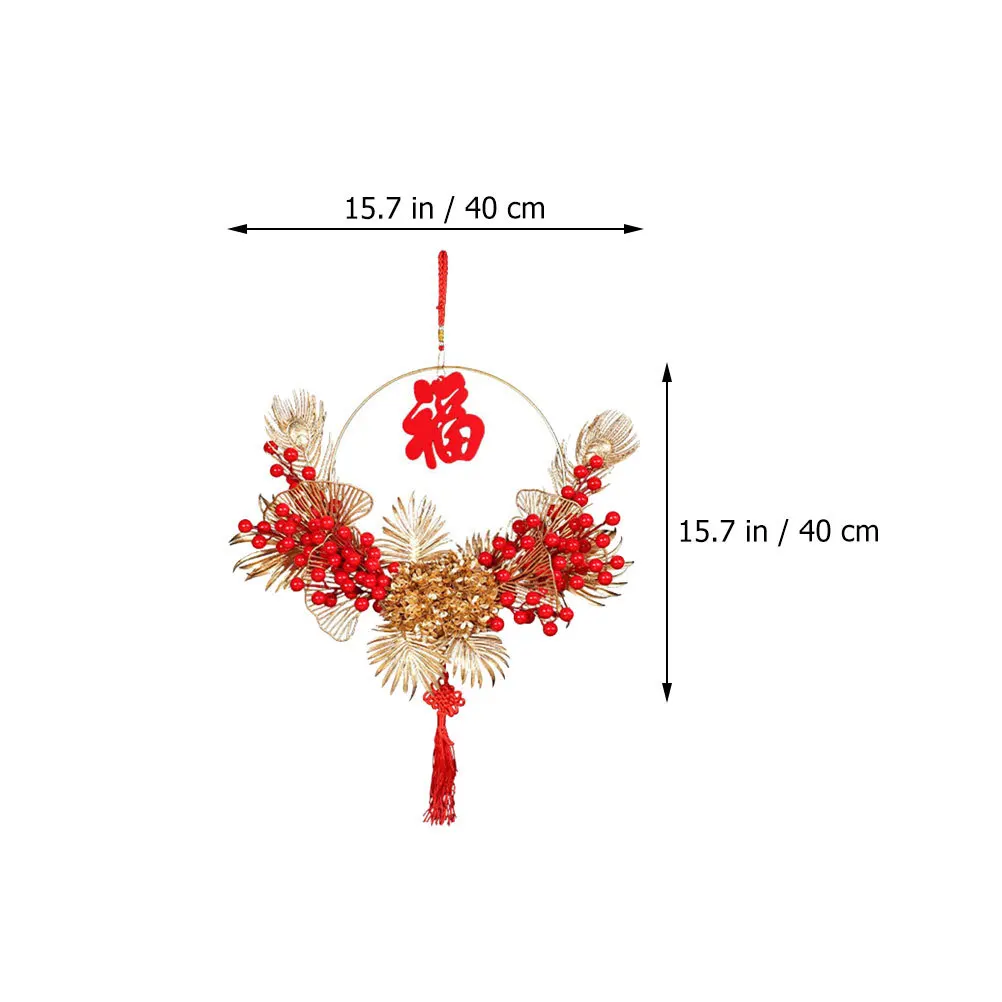 

2024 Chinese New Year Hanging Pendant Red Door Home Decor Ornament Festival Party Supply Bonsai Tree Decoration