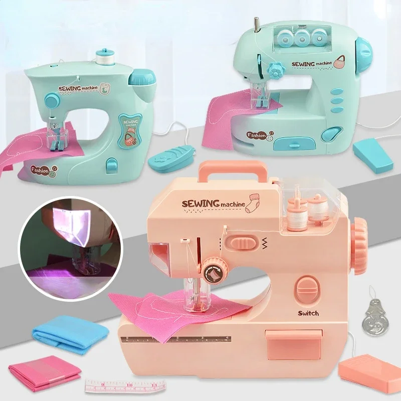 

Kids Simulation Sewing Machine Toy Mini Furniture Toy Educational Learning Design Clothing Toys Creative Gifts for Girl Children