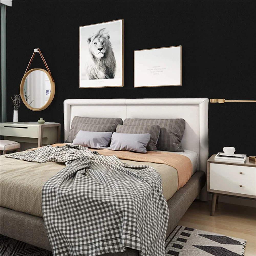 ورق جدران غير لامع مقاوم للماء باللون الأبيض والرمادي والأسود من الفينيل ملصقات ذاتية اللصق لأثاث الحائط وغرفة المعيشة ورق اتصال لديكور المنزل