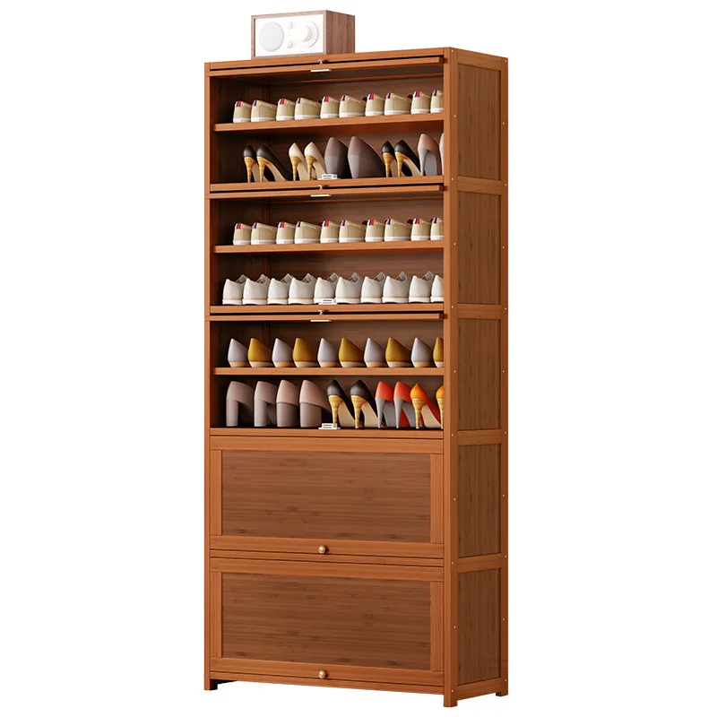 

Shoe cabinet, shoe storage rack, simple entry, multi-layer shoe rack, dustproof flap door, rack, solid wood